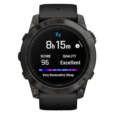 Часы Garmin EPIX PRO (Gen 2) Sapphire Edition 51 мм титановый угольно-серый DLC черный силиконовый ремешок