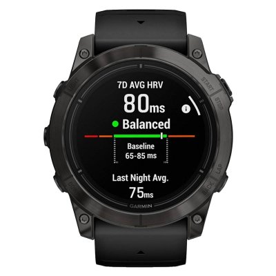 Часы Garmin EPIX PRO (Gen 2) Sapphire Edition 51 мм титановый угольно-серый DLC черный силиконовый ремешок