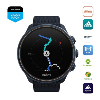 Часы SUUNTO 9 BARO Titanium Granite Blue синий гранит