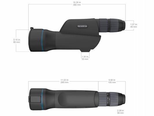 Зрительная труба Vector Optics Continental 20-60x80 ED, сетка MIL FFP