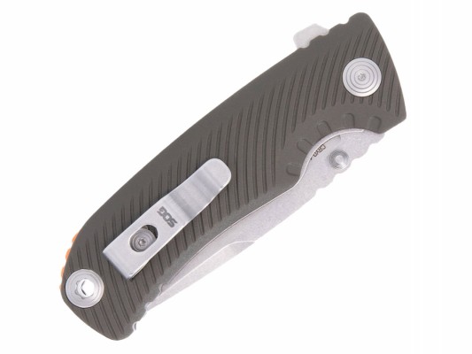 Нож складной SOG Tellus ATK Olive Drab+Blaze Orange,сталь Cryo 440C,блистер